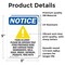 Signmission Food Allergy Notice Sign With Symbol, 3.5 in W x Rectangle, Vinyl Decal OS-2PACK-NS-D-35-V-12813 - alternate 4